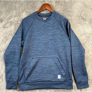 Topo Designs Sweatshirt XL Heather Blue Black Poly Crewneck Outdoor Performance